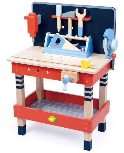 Детска дървена работилница Tender Leaf Toys - С инструменти, 19 части - 2