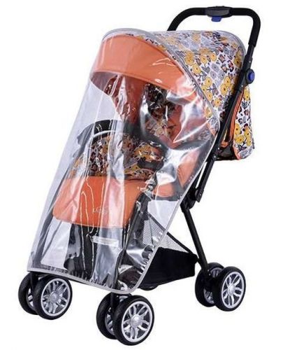 Детска количка 2 в 1 Zooper - Salsa, Оранжева, на цветя - 3