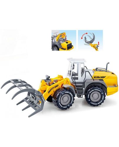 Детска играчка Ocie City Pioneer - Трактор с товарна щипка, 1:10 - 2