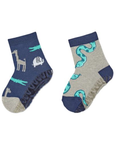 Детски чорапи със силиконова подметка Sterntaler - 19/20 размер, 12-18 месеца, 2 чифта - 1