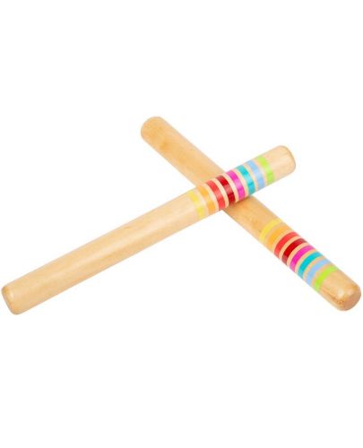 Детски музикални пръчки Small Foot - дървени, 18 cm - 1