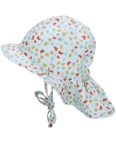 Детска лятна шапка с UV 50+ защита Sterntaler - С пеперудки, 45 cm, 6-9 месеца - 1