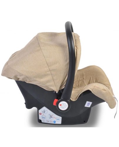 Детско столче-кошничка за кола Moni, 0-13 kg, Бежово - 4