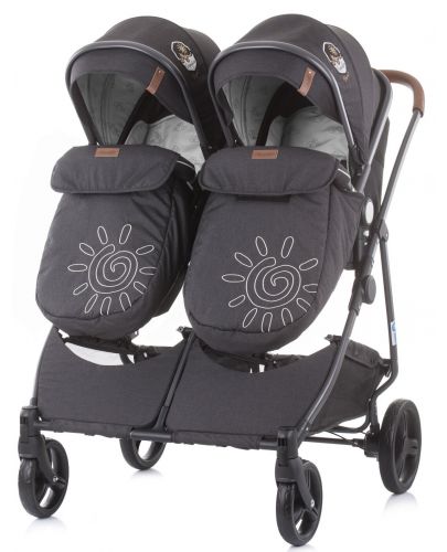 Детска количка за близнаци Chipolino - ДуоСмарт,черна - 5