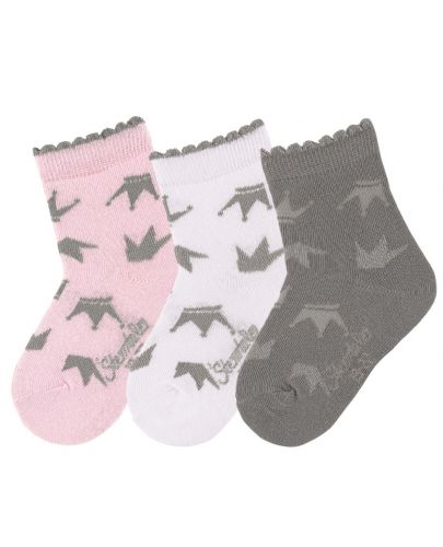 Детски чорапи за момиче Sterntaler, - 17/18, 6-12 месеца, 3 чифта - 1