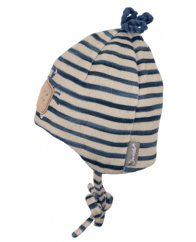 Детска зимна шапка Sterntaler - Бобър, 47 cm, 9-12 месеца, райе - 3