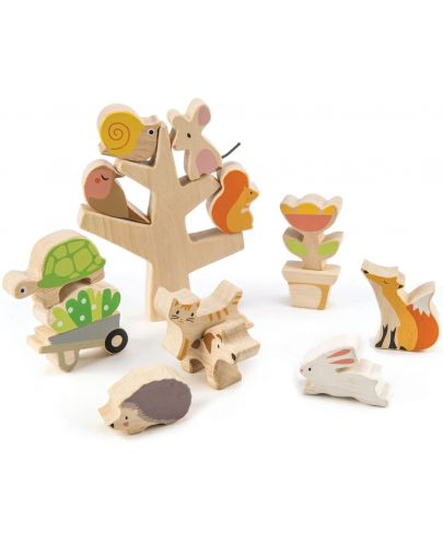 Детска дървена игра за баланс Tender Leaf Toys - Приятели в градината - 1