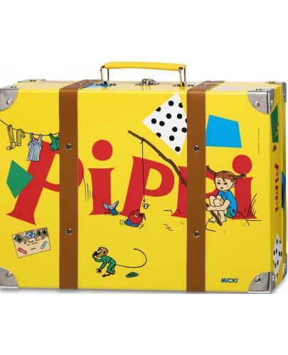 Детски куфар Pippi - Големият куфар на Пипи, жълт, 32 cm - 2
