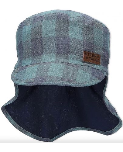 Детска шапка с козирка и UV 50+ защита Sterntaler - С квадратчета, 51 cm, 18-24 месеца - 1