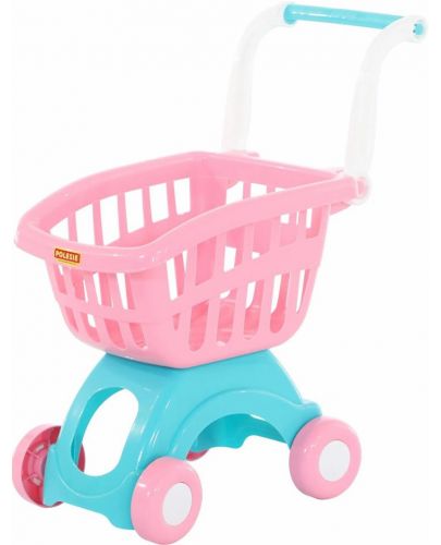 Детска количка за пазаруване Polesie Toys, розова - 1