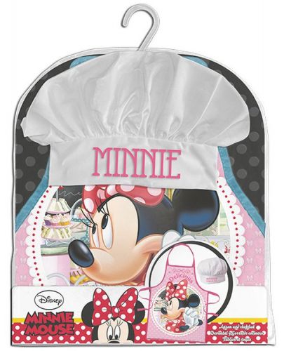 Детски комплект за готвене Kids Licensing - Престилка и шапка, Minnie - 2