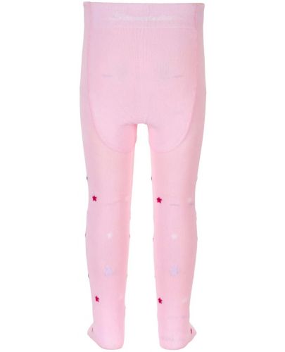 Детски памучен чорапогащник Sterntaler - Със звездички,  80 cm, 10-12 месеца, розов - 3