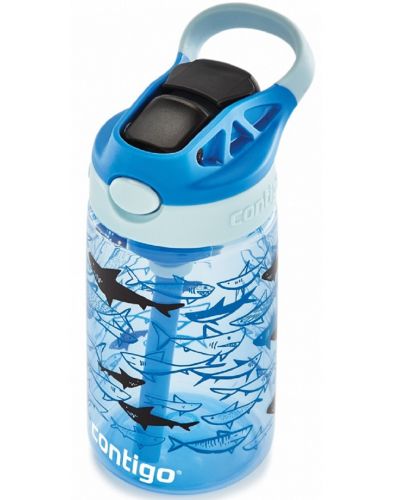 Детска бутилка Contigo Cleanable - Sharks, 420 ml, синя - 2