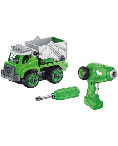 Детска играчка Buki - Боклукчийски камион с радиоуправление и отвертка - 3
