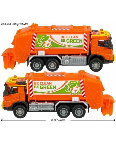 Детска играчка Majorette - Камион за боклук Volvo - 3