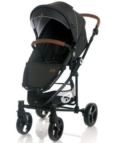 Детска комбинирана количка Lorelli - Crysta 3 в 1, Black - 2
