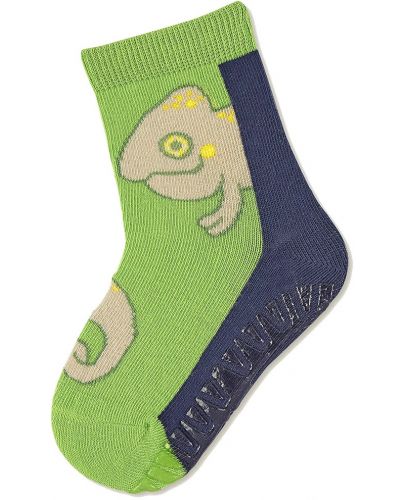 Детски чорапи със силиконова подметка Sterntaler - С хамелеон, 19/20 размер, 12-18 месеца - 1
