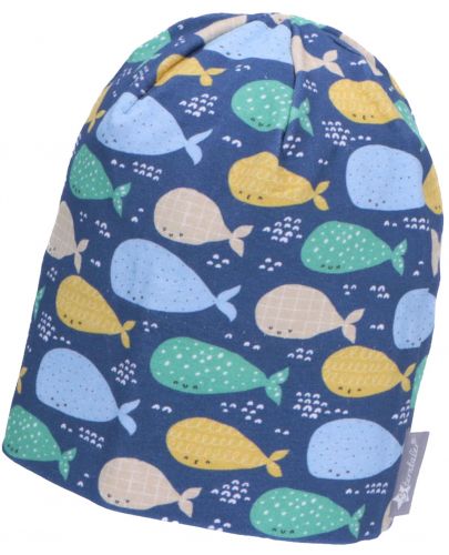 Детска шапка с UV 50+ защита Sterntaler - С китове, 49 cm, 12-18 месеца   - 4