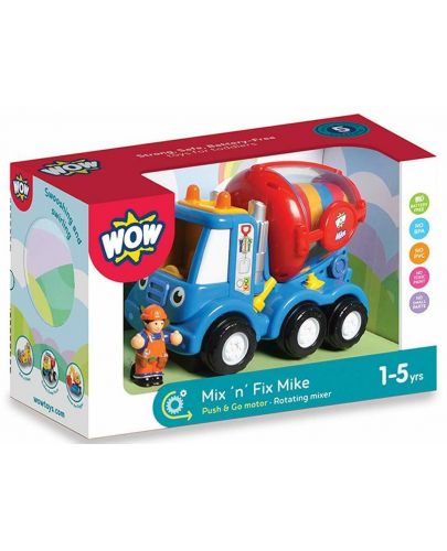 Детска играчка WOW Toys - Бетоновозът на Майк - 3