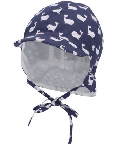 Детска лятна шапка с козирка и UV 50+ защита Sterntaler - С китове, 45 cm, 6-9 месеца - 3