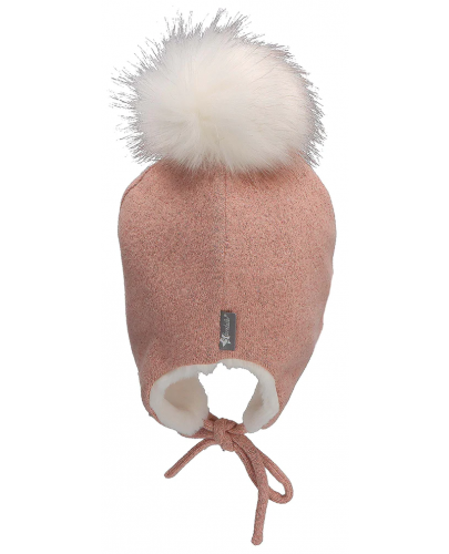 Детска зимна шапка с помпон Sterntaler - Момиче, 53 cm, 2-4 години, розова - 3