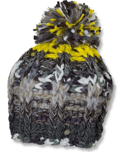 Детска плетена шапка с помпон Sterntaler - 57 cm, 8+ години, многоцветна с жълто - 1