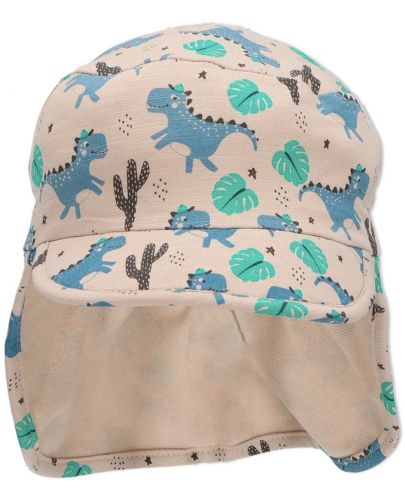 Детска лятна шапка с UV 50+ защита Sterntaler - С динозаври, 47 cm, 9-12 месеца - 3