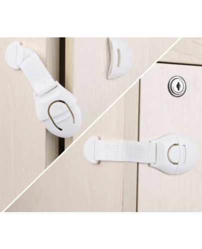 Детски предпазни ключалки за шкафове и уреди Sipo - 10 броя - 4