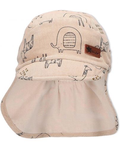 Детска лятна шапка с UV 50+ защита Sterntaler - С животни, 51 cm, 18-24 месеца, бежова - 5