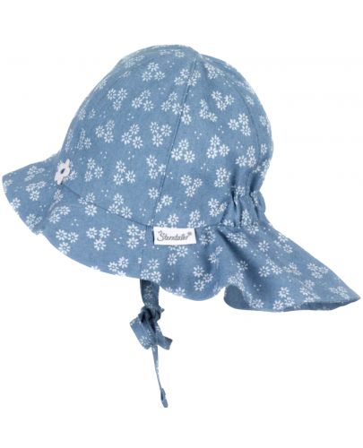 Детска шапка с UV 50+ защита Sterntaler - На цветчета, 51 cm, 18-24 месеца - 3
