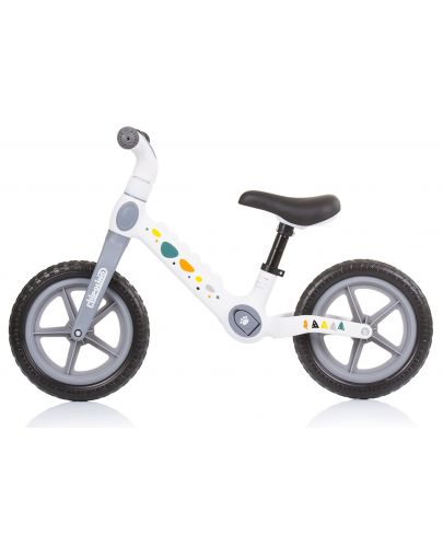 Детско колело за баланс Chipolino - Дино, бяло и сиво - 2