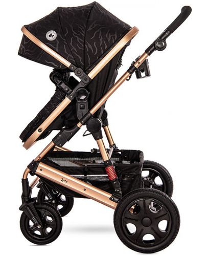 Детска комбинирана количка 3в1 Lorelli - Lora Set, Luxе Black - 5