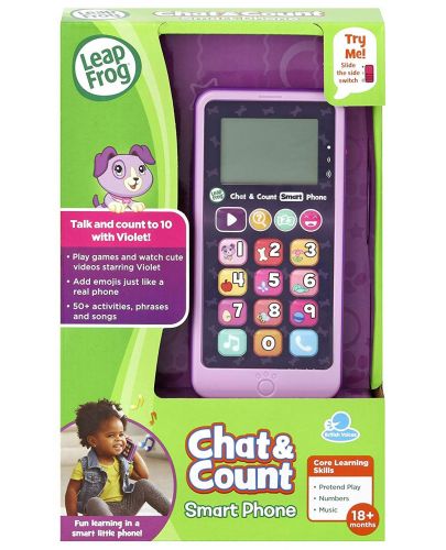 Детска играчка LeapFrog - Смарт телефон, лилав - 3