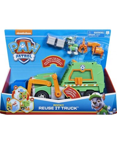 Детска играчка Spin Master Paw Patrol - Камионът за рециклиране на Роки - 3
