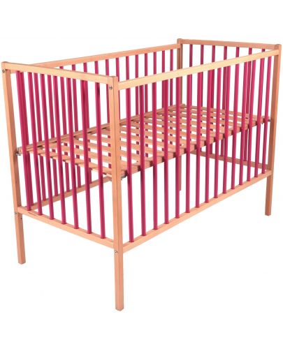 Детско легло Combelle - Remi, натурално с розово - 2