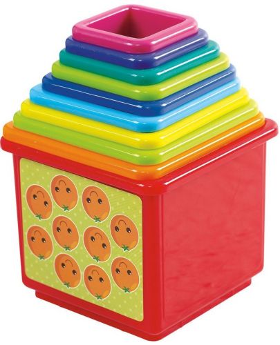 Детски кубчета  PlayGo - Пирамида, 10 броя - 1
