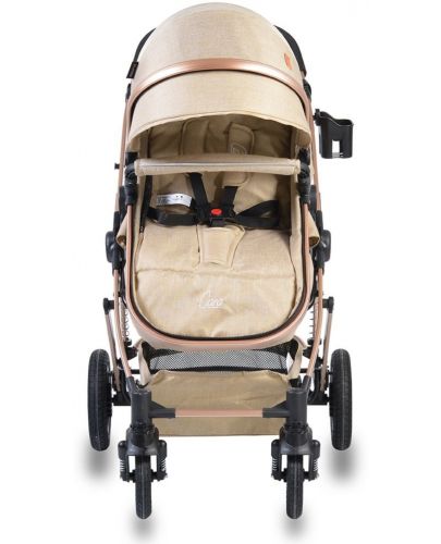 Детска комбинирана количка Moni - Ciara, бежова - 6