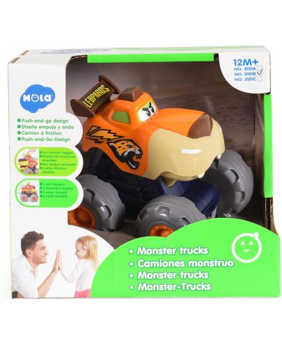 Детска играчка Hola Toys - Чудовищен камион, Леопард - 1