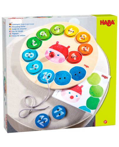 Детска игра за нанизване Нaba - Цветове и числа - 1
