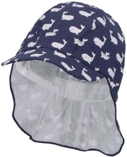 Детска шапка с козирка и UV 50+ защита Sterntaler - С китове, 47 cm, 9-12 месеца - 1
