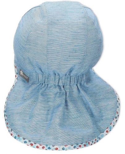 Детска лятна шапка с UV 50+ защита Sterntaler - 47 cm, 9-12 месеца, синя - 2