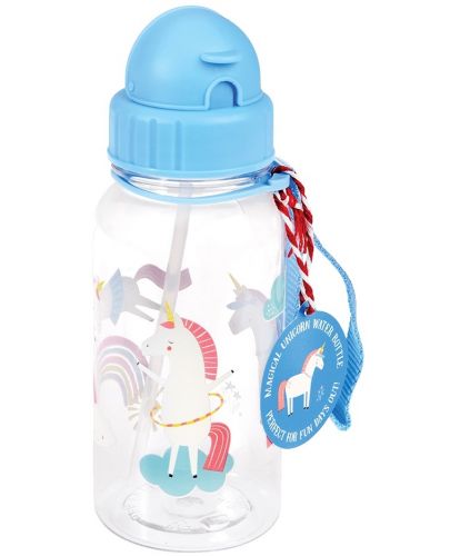 Детска бутилка за вода Rex London - Вълшебният еднорог, 500 ml - 1