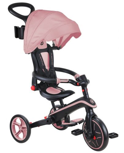 Детска сгъваема триколка 4 в 1 Globber - Explorer Trike Foldable, розова - 1
