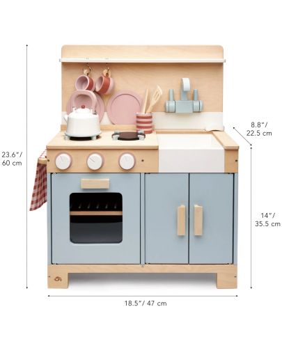 Детска дървена кухня Tender Leaf Toys - Mini Chef, с аксесоари - 6