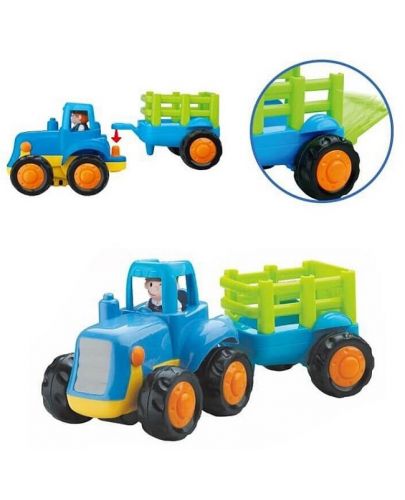 Детска играчка Hola Toys - Трактор или багер, асортимент - 3