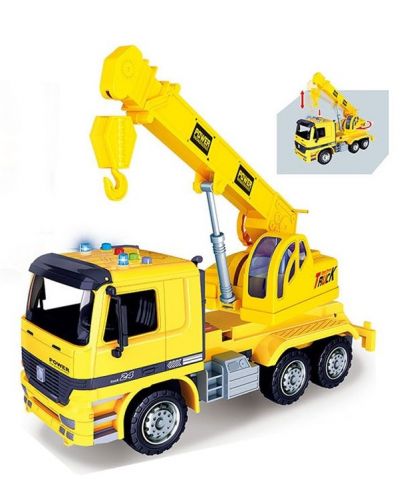 Детска играчка Ocie City Construction - Камион с кран, 1:16 - 2