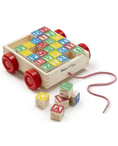 Детска играчка за дърпане Melissa & Doug - Конструктор ABC-123 - 2