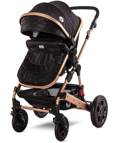 Детска комбинирана количка Lorelli - Lora, Luxe Black - 4
