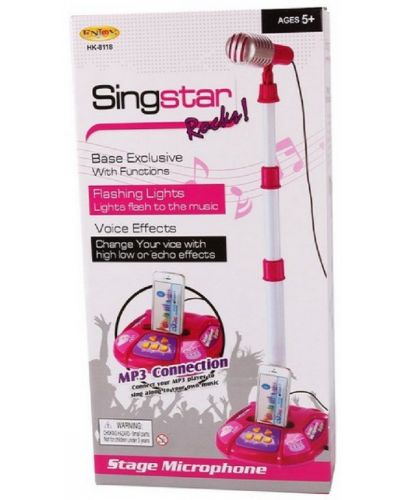 Детски микрофон със стойка Ocie - Singstar, с MP3, асортимент - 1