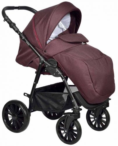 Детска количка Baby Giggle - Sesto, 3в1, бордо - 2